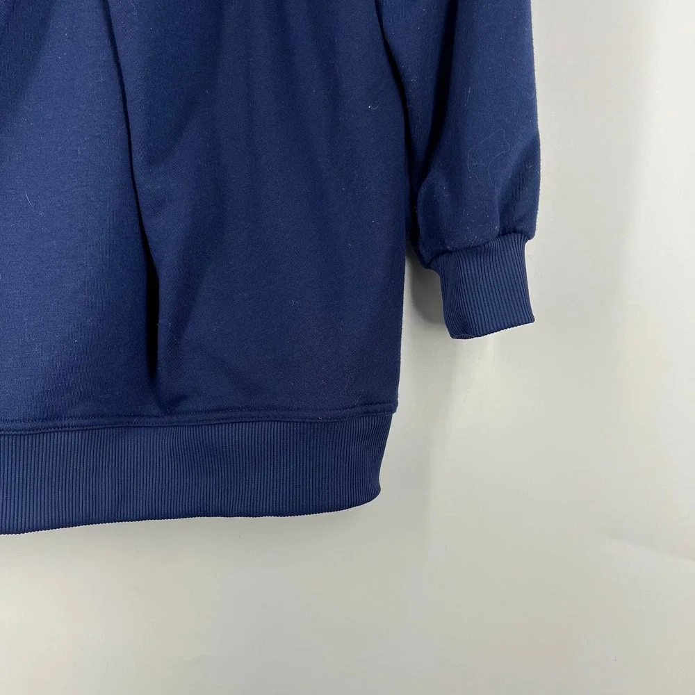 Halara Womens Oversized Crewneck‎ Sweatshirt Pleated Back Side Pockets Size L